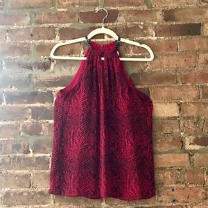 Michael Kors NWOT Printed Sleeveless Blouse